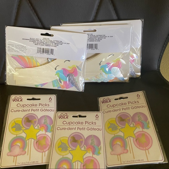 Unicorn Cupcake Wrappers & matching Cupcake picks - Picture 10 of 10